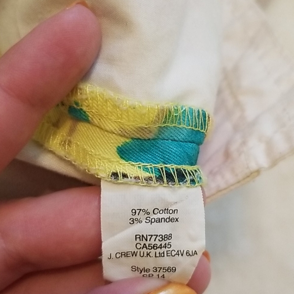 Women's Floral J Crew Shorts Size 2 Yellow Red ⚘ - Picture 7 of 8